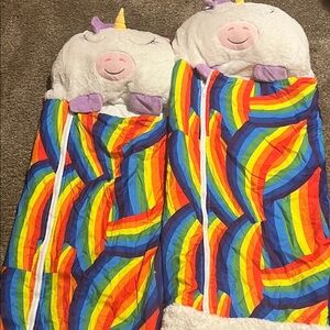 Source Unknown Unicorn Rainbow Sleeping Bags